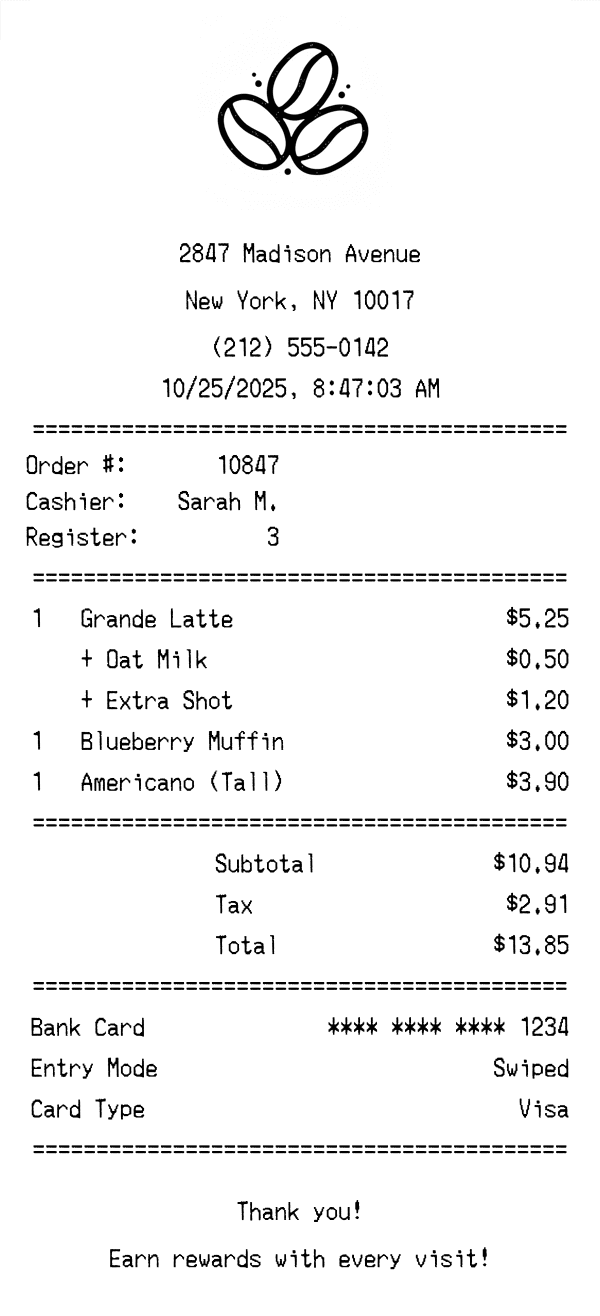 Receipt Example